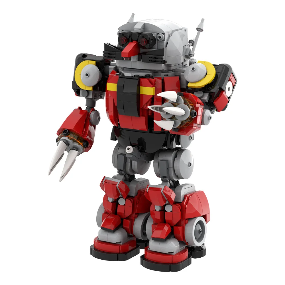 MOC-Robot de huevo de muerte para niños, bloques de construcción, película Popular, Robot de huevo de muerte, modelo de ladrillos, juguetes de ensamblaje, regalos de Robot de huevo de muerte