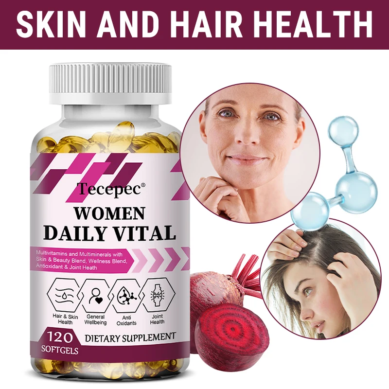 Multivitamin & Multimineral, Women's Daily Vitality Fitness, Supports Overall Health, Antioxidant & Joint Health, 120 Tablets