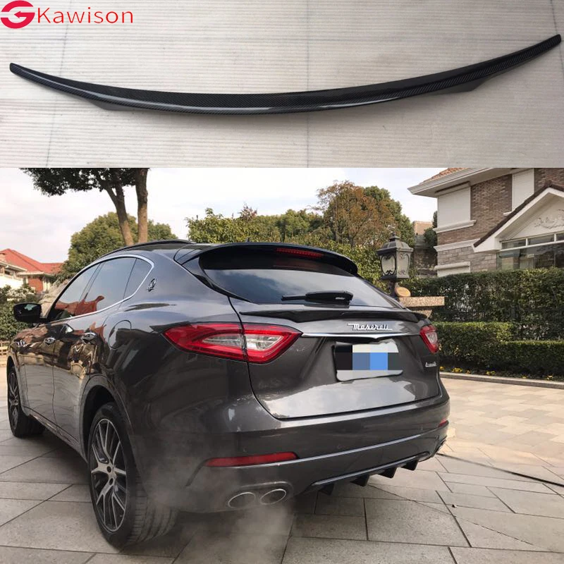 

For Maserati LEVANTE ST style high quality Carbon Fiber rear boot Wing Spoiler Rear Roof Spoiler Wing Trunk Lip Boot Cover