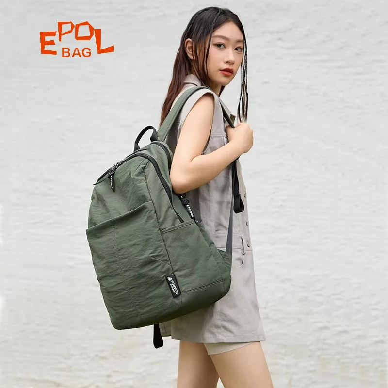 

EPOL Anti-Theft Backpack Woman 2025 Large Capacity Travel Bags Outdoors Ladies Backpacks Student Computer Shoulders Bag 3043-06