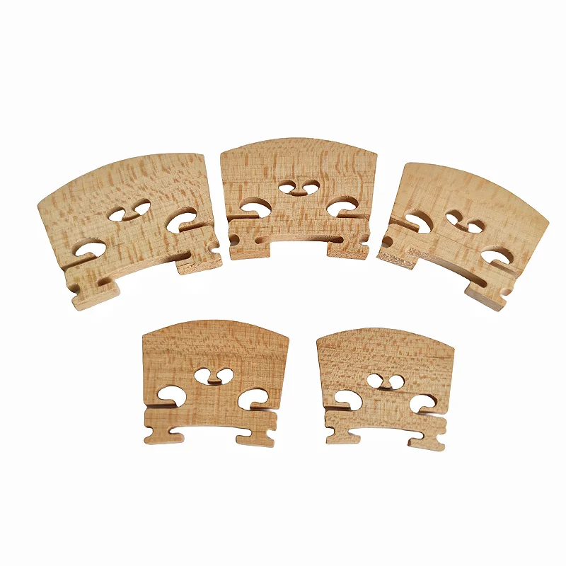 20pcs good quality Violin Bridges maple wood 4/4 3/4 1/2 1/4 1/8 size violin parts