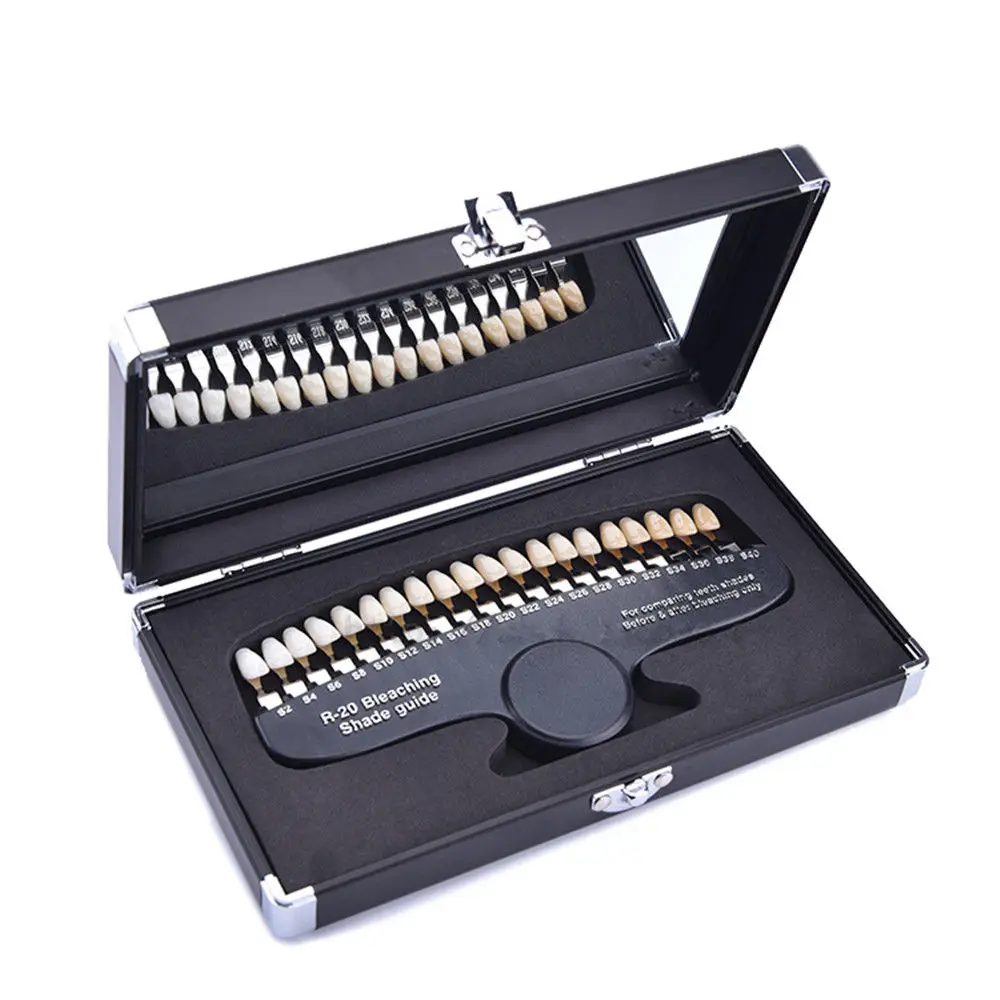 Professional Dental 20 Colors Tooth Cold Light Whitening Ratio Color Board