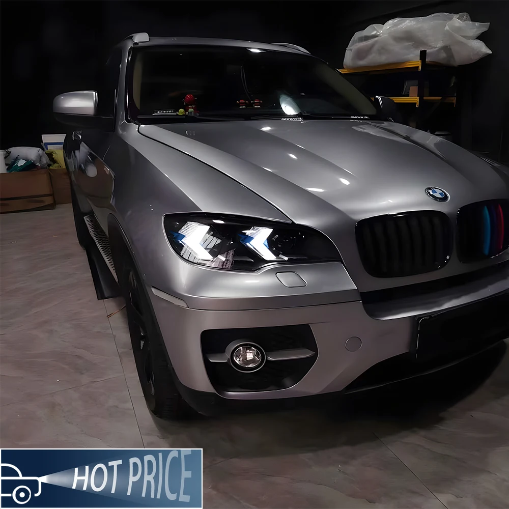Auto Headlights Assembly For BMW X6 E71 28i 35i 40i 50i 2008-2013 Upgrade New Style LED Projector Lens Tool Accessories