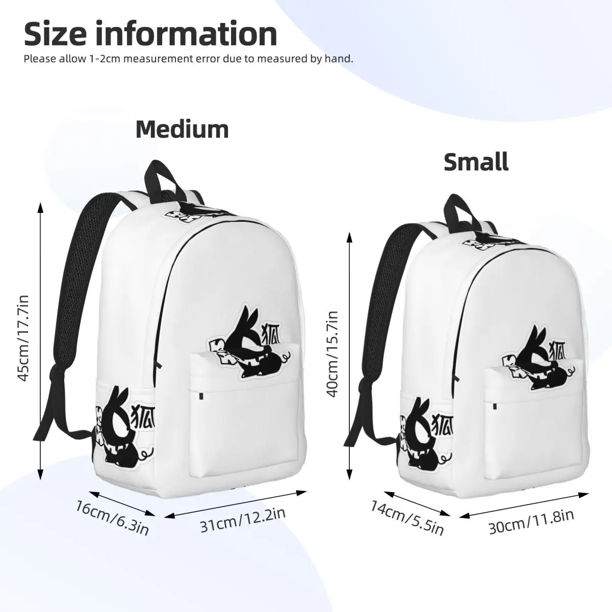Kanji Ranma Anime Manga Backpack Daypack Large Capacity Kids BookBag School Bag Shoulder Bags for Men Women