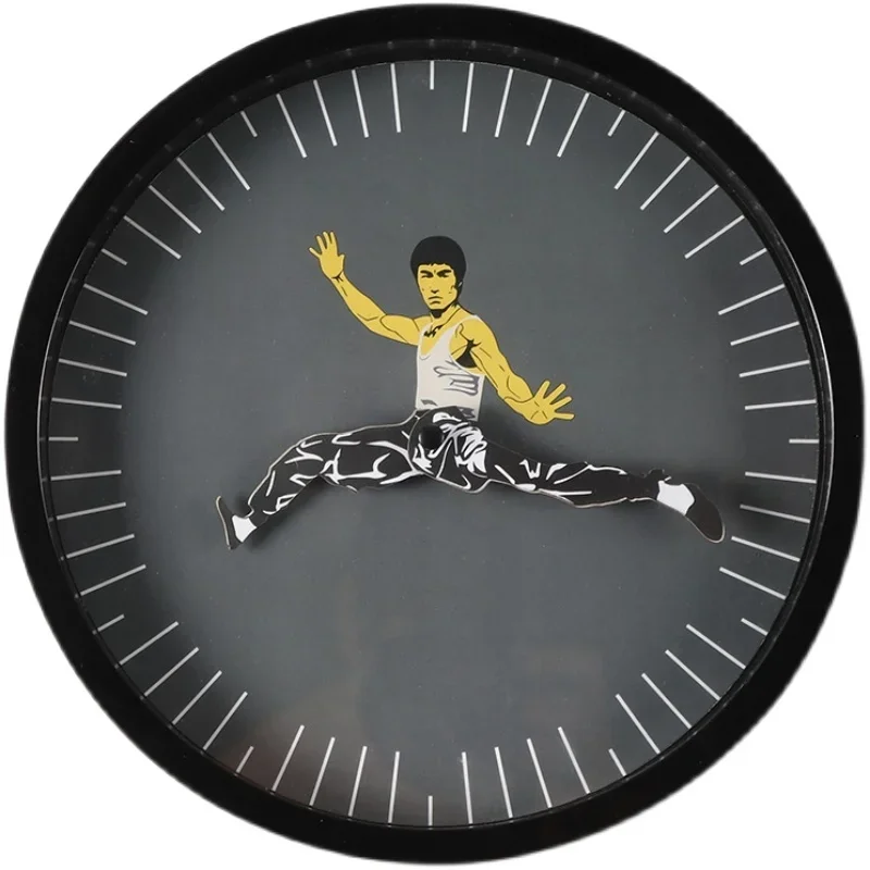 Wall clock Kung Fu Ins personalized dark silent wall clock circular clock