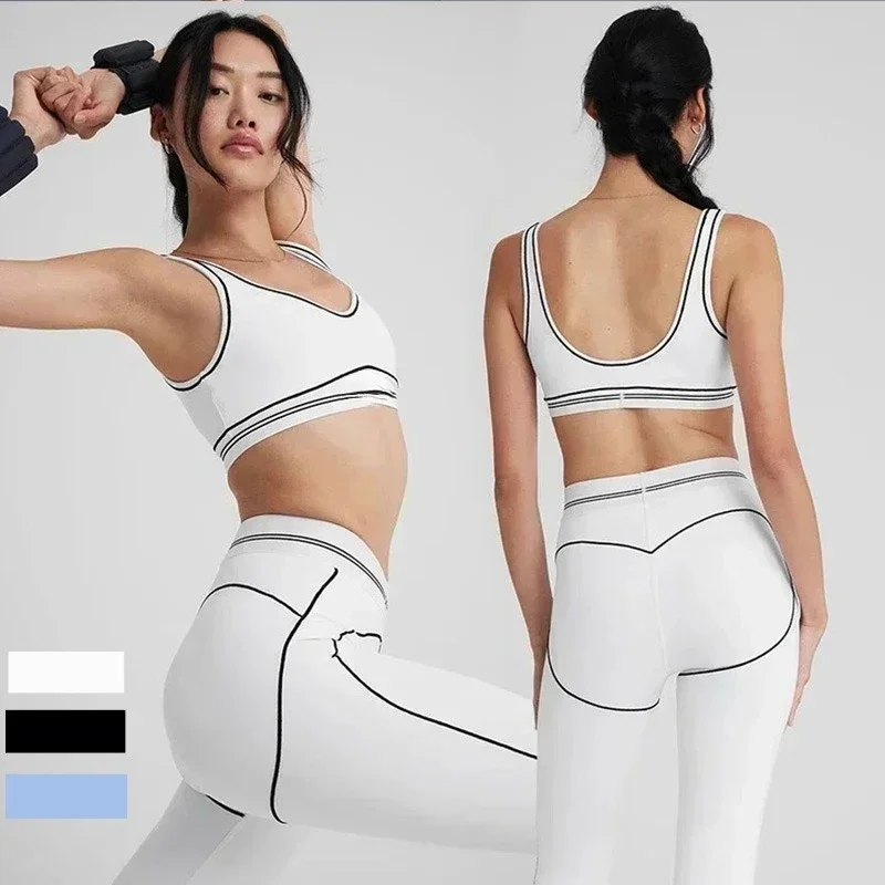 

Women's Yoga Clothing Set High Waisted Fitness Pants