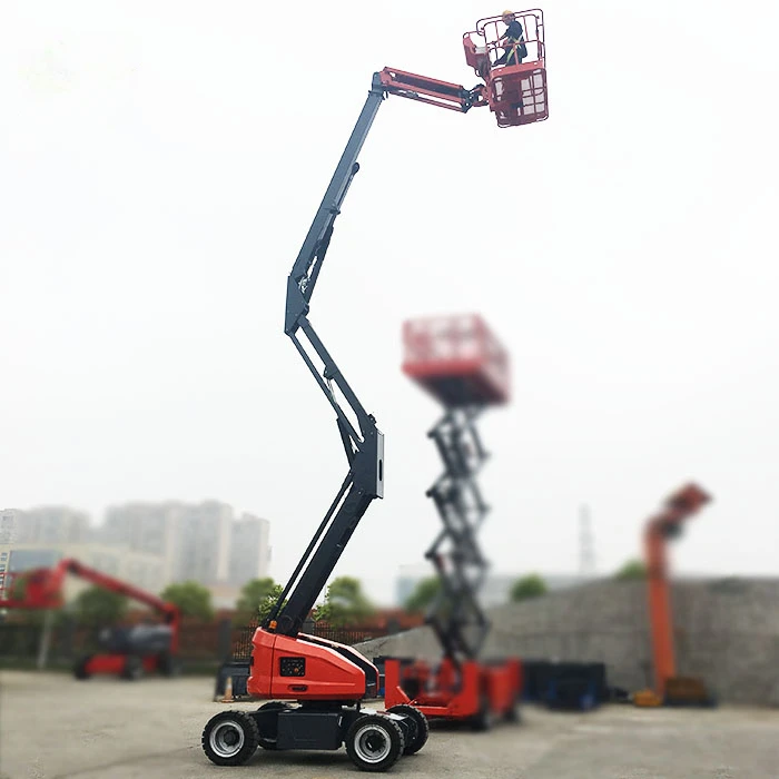 YG10-22M Hydraulic Diesel/electric Boom Lift Mobile Arm Articulated Man Work Platform Curved Self Propelled Telescopic Boom Lift