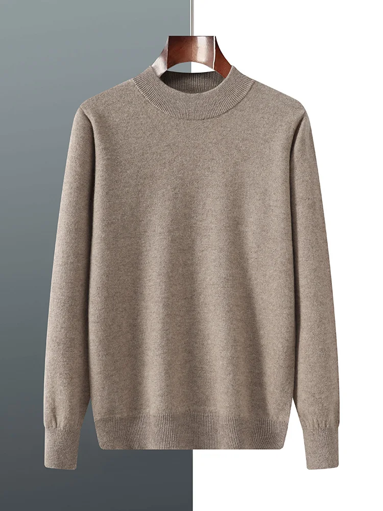 

Men's f High Collar Knitwear Woolen Faion Urban Sle Long Sve Red Color for Cold Protection Pure Color Spring 2026