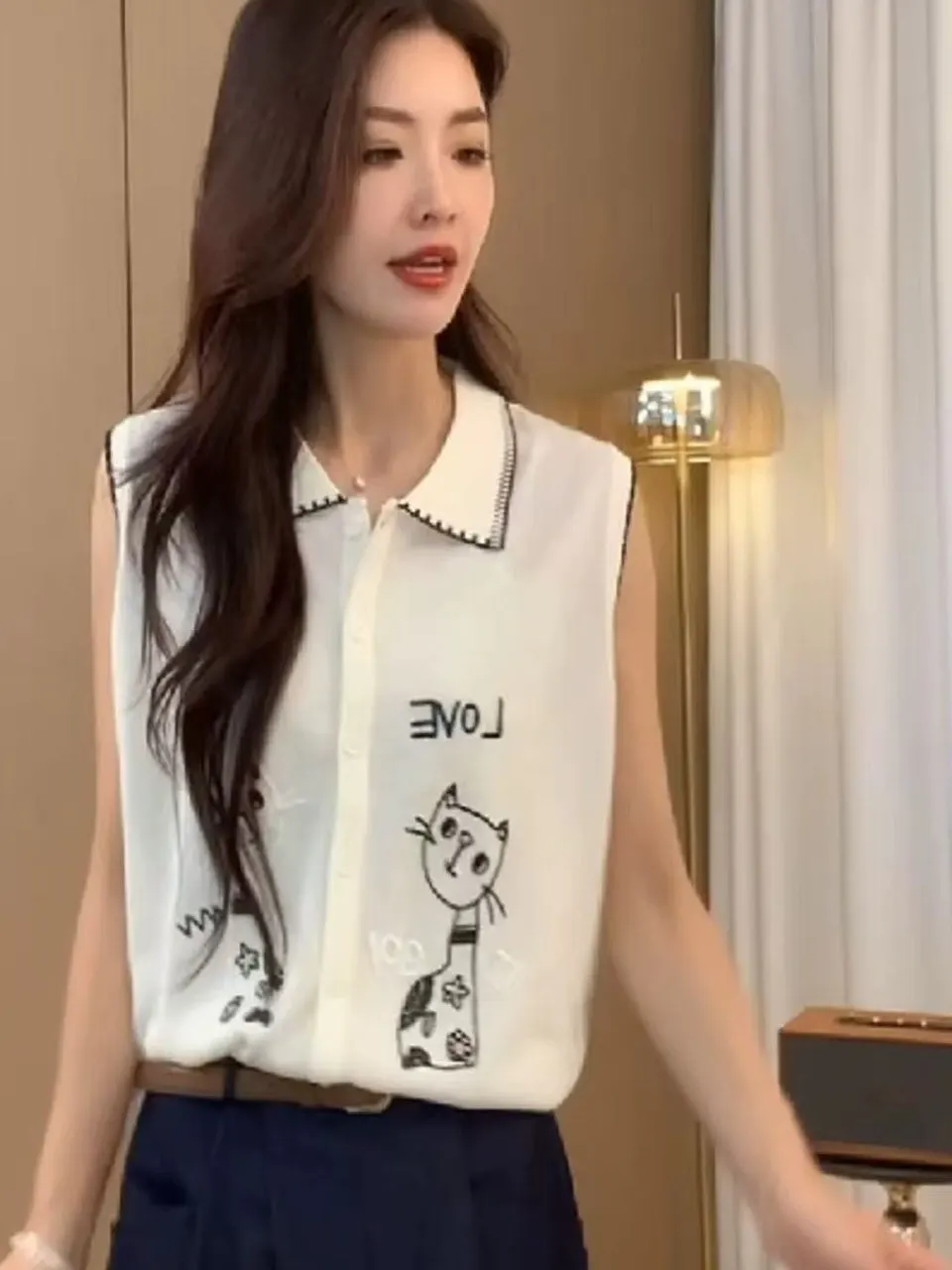 

Повседневная летняя новинка с вышивкой, женский модный круглый топ Ne Svel irt, свободный утягивающий универсальный модный топ