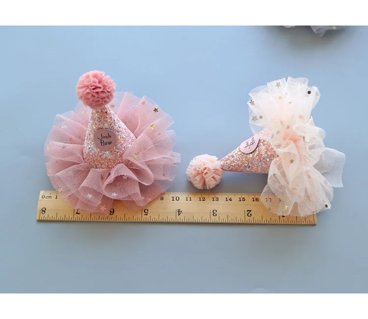 مشبك شعر كوري للفتيات الصغيرات على شكل نجمة لامعة من التول مصنوع يدويًا لعيد الميلاد الأول وإكسسوار لامع لالتقاط الصور