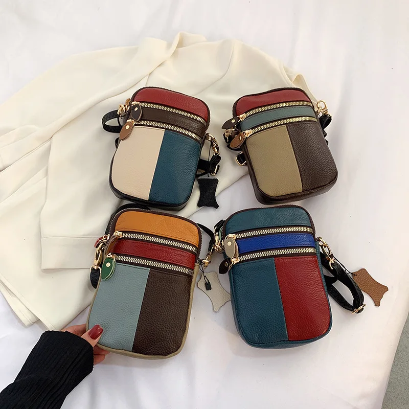 Mode Dames Handtassen Mini Schoudertassen Kleine Crossbody Tassen Lederen Rits Telefoon Pols Tas Vrouw Tasje