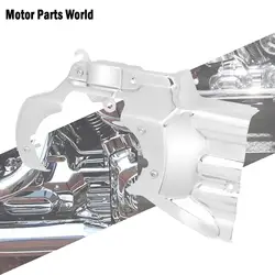 Motorcycle Engine Transmission Interface Cover Chrome Aluminum For Harley Softail Deluxe Fat Boy 2007-17 Heritage Slim Standard