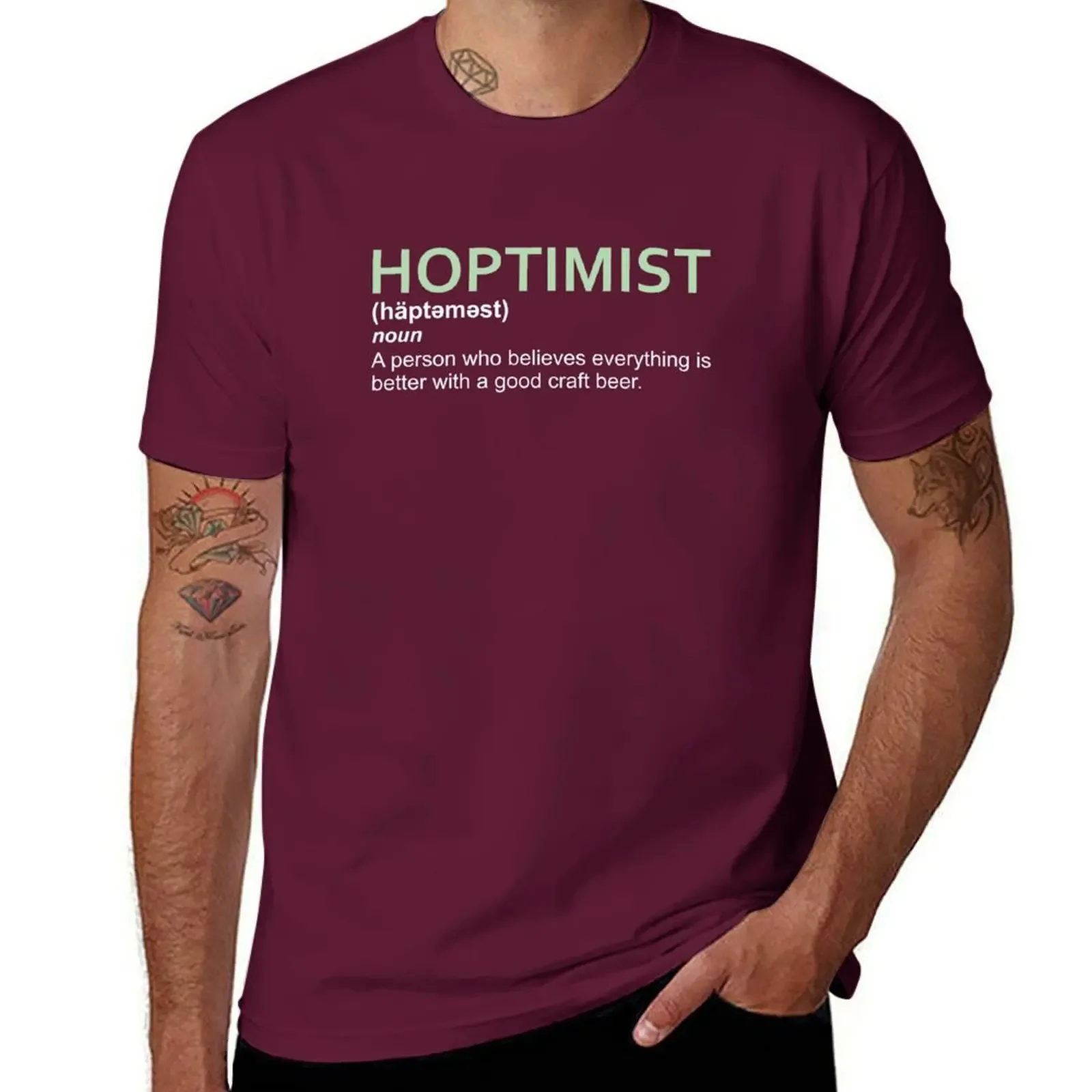 aesthetic clothes heavyweights tops mens graphic t-shirts funny Hoptimist Design for Craft Beer Lovers T-Shirt  men clothing image 2