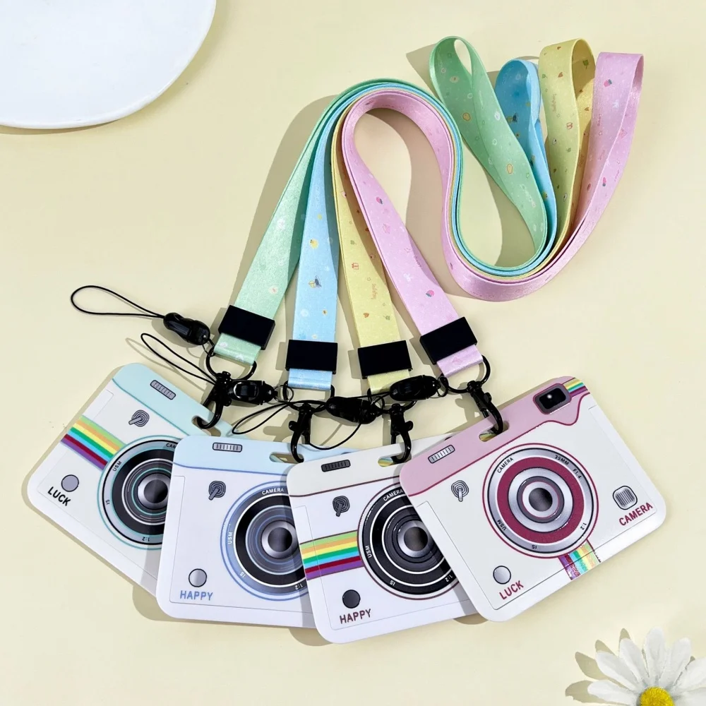 Bus Card Holder Lightweight Retro Camera Card Case Keychain Card Case Modern Student Id Badge Holder For Students