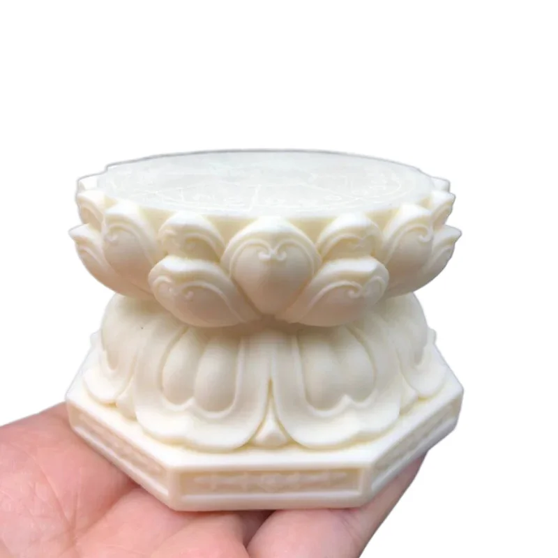 1PCS Ivory Fruit Guanyin Buddha Statue Lotus Base for Buddha Platform Cushion Crafts home accessories