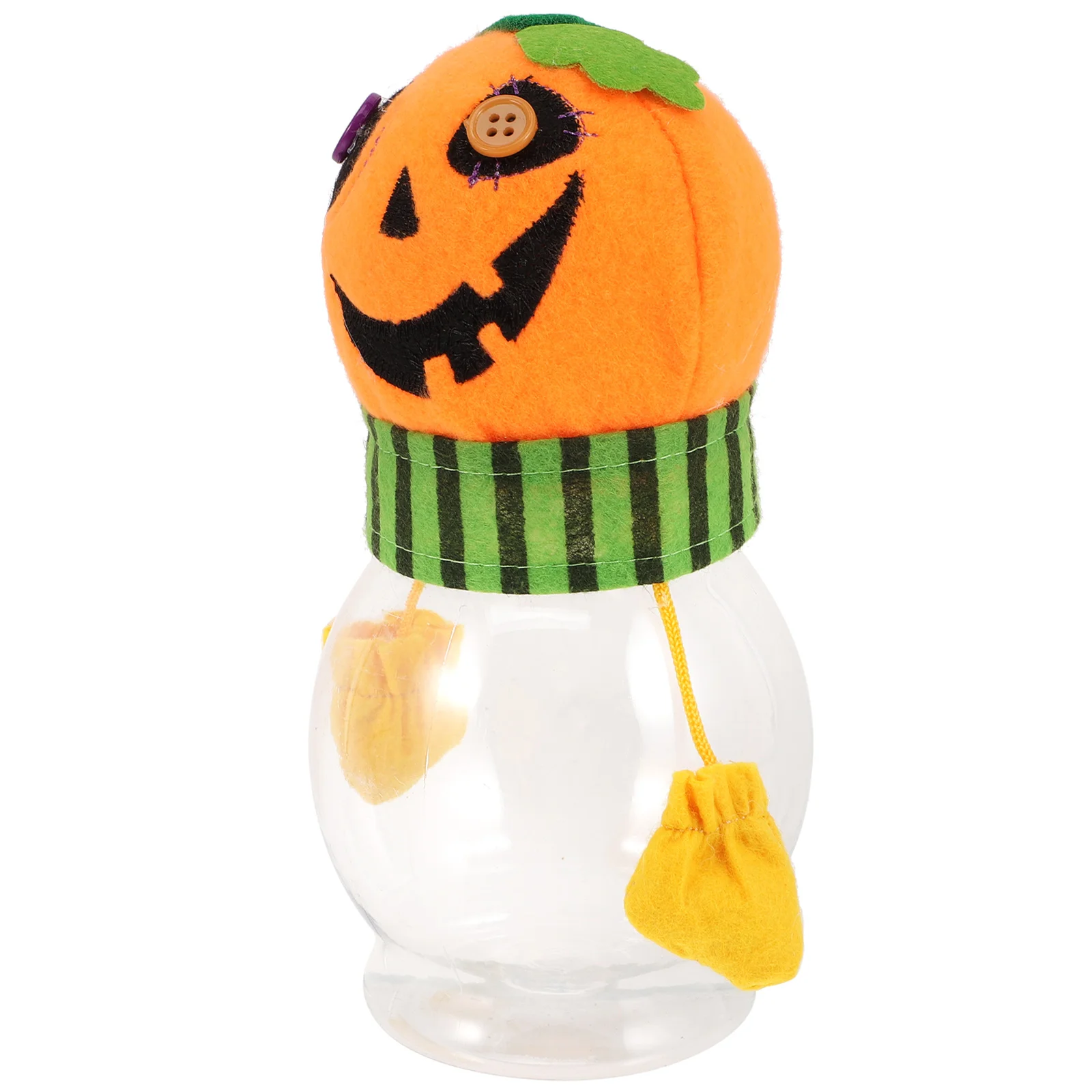 

Pumpkin Candy Jar 120ml Plastic Container with Lid Storage Box for Party Favors Halloween Theme Snack Case Treats Portable Gifts