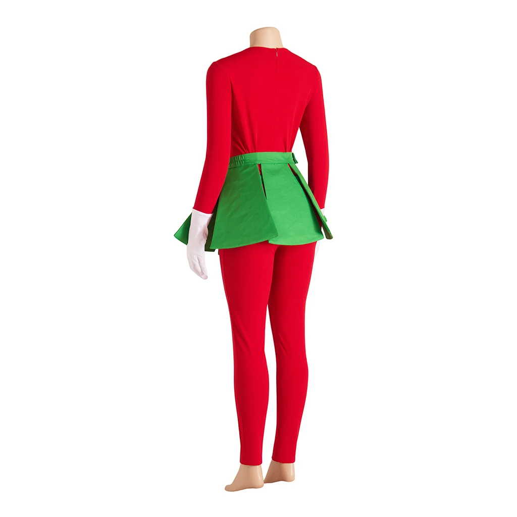 Marvin the Martian Cosplay Costume Red Top Spodnie Spódnica z kapeluszem i rękawiczkami Pełny zestaw Halloween Karnawał Cos Uniform