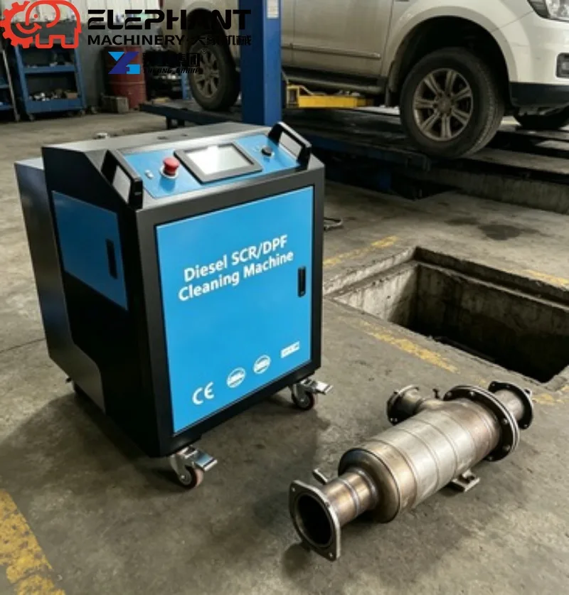Diesel SCR DPF Cleaning Machine with Rubber Universal Adaptor, Compatible with Passenger & Commercial Vehicle DPF Filters