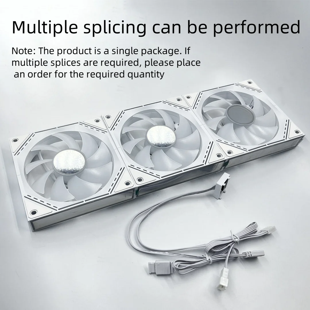 120mm ARGB PC Case Fan with Infinity Mirror - 5V 3-Pin Daisy Chain PWM Sync, Cooling Gaming Fan(Forward)