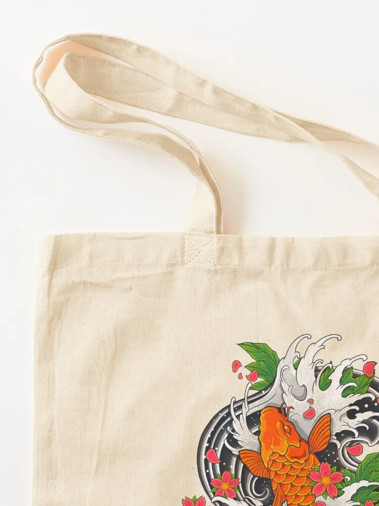Koi Fish Pond Tote Bag tote bag eco pack sac pour femme Canvas shoulder bag