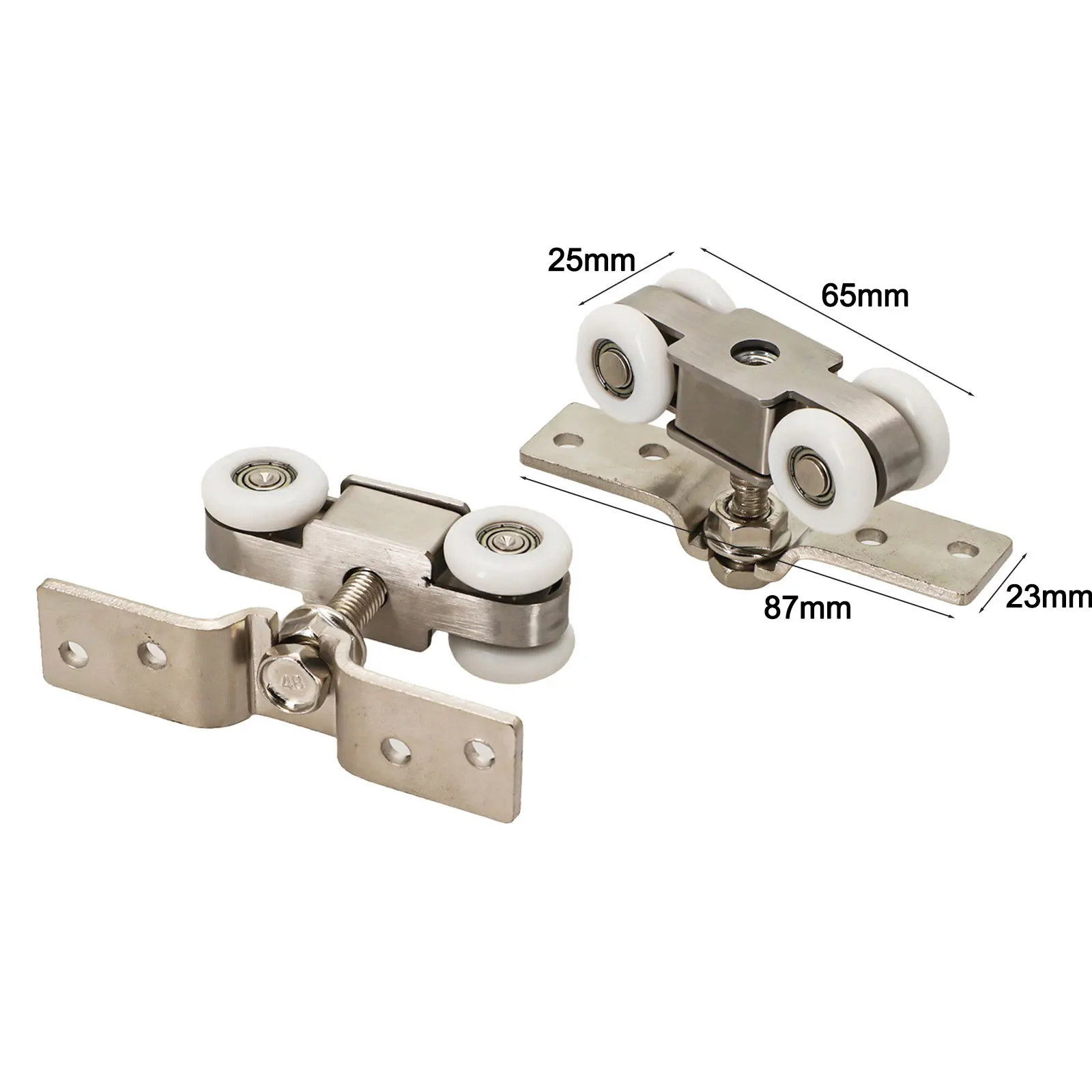Druable Practical Brand New Door Track Stainless Steel 1 Pair Sliding Door Fold Hanging Doors Hanging Rail Mute