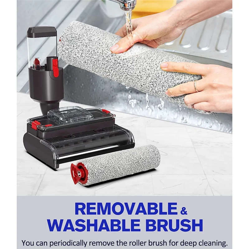 ร้อนไฟฟ้าเปียกแห้งMopping HeadสําหรับDyson V15 V8 V7 V10 V11 เครื่องดูดฝุ่น,อัตโนมัติทําความสะอาดแปรงลูกกลิ้งสําหรับพื้นแข็ง