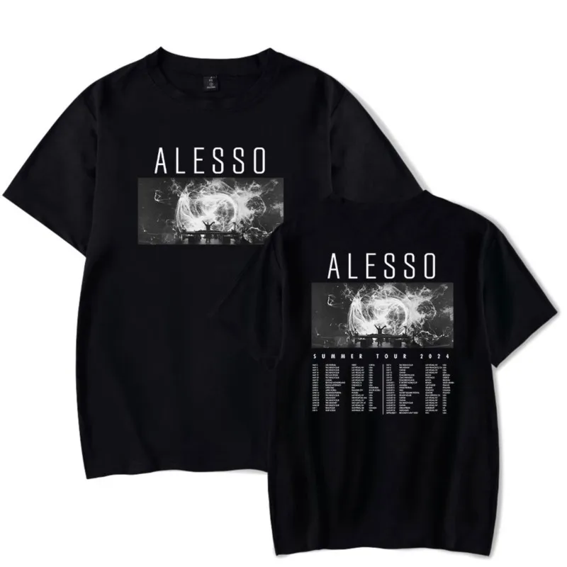 Alesso Summer Tour 2024 camiseta Merch mujeres/hombres Unisex verano Hiphop cuello redondo manga corta Camiseta ropa de calle