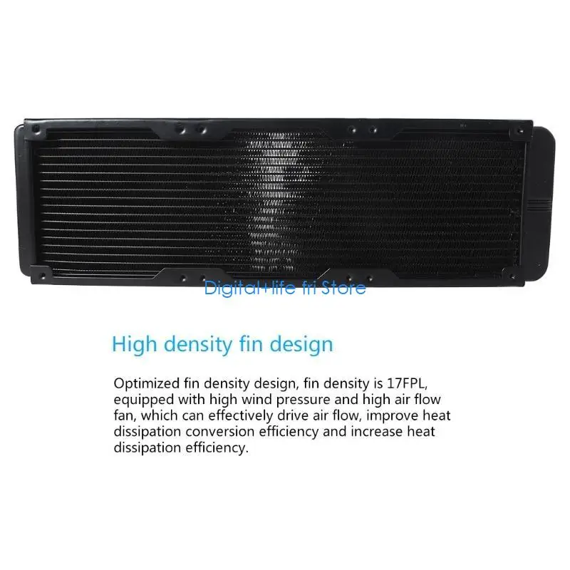 E06D Aluminum Radiator Water Cooling 18 Tubes Heat Exchanger Fast Heat Dissipation