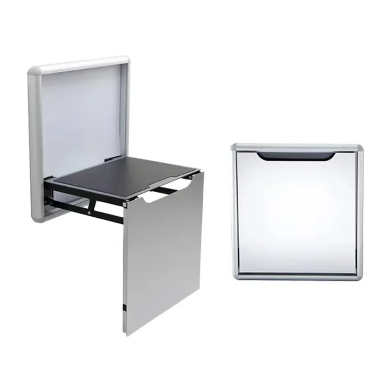 Wall-mounted folding suspended invisible door bench seat