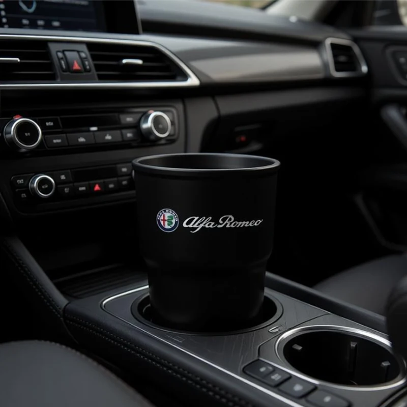 For Alfa Romeo Spider Giulietta 155 156 159 Mito Giulia Brera 166 147 GT Plastic Car Inner Trash Can Storage wheelcap