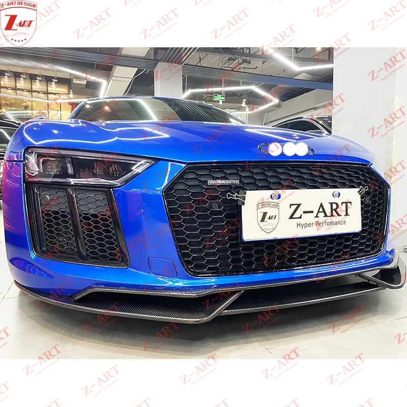 Z-ART for Audi R8 Carbon Fiber Front Lip for R8 Front Spoiler for Audi R8 Carbon Fiber Front Chin for R8 MK2 2016-2020