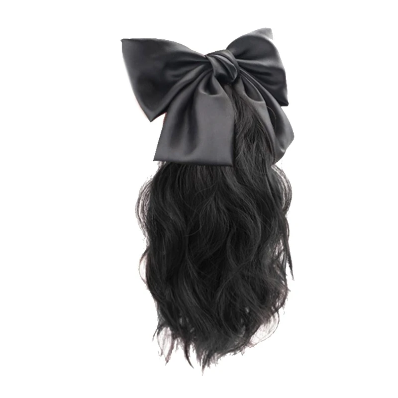 Synthetische Pferdes chwanz Haars pange Brunnen Pferdes chwanz Haar verlängerungen Bowknot natürliche lockige Haar verlängerungen elegante Haar