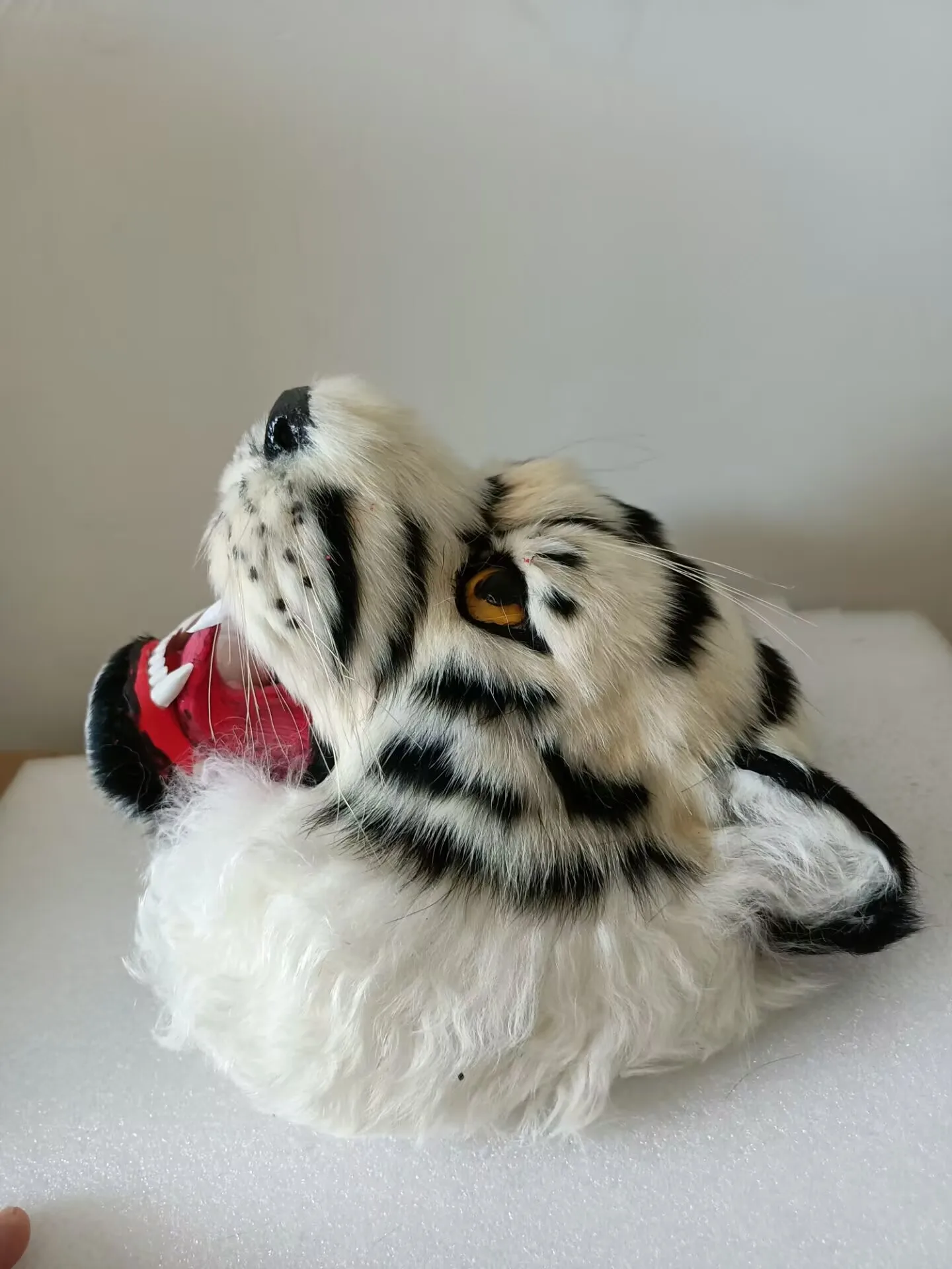 

new simulation plastic&fur tiger head model gift about 25x24cm T0153