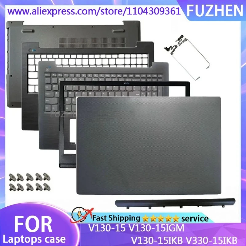 Laptop Case For V130-15 V130-15IGM V130-15IKB V330-15IKB LCD Back Cover Front Bezel Hinges Palmrest Bottom Case Top