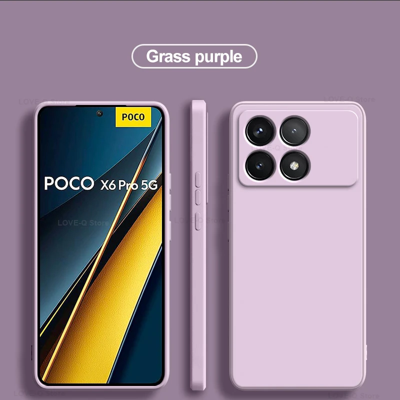 Poco X6 Pro Hülle, flüssiges Silikon, stoßfeste Handyhüllen für Xiaomi Poco X6 Pro Poco X6 Pro X6Pro Pocox6 Pro 5G, weiche TPU-Abdeckung – Detail 13