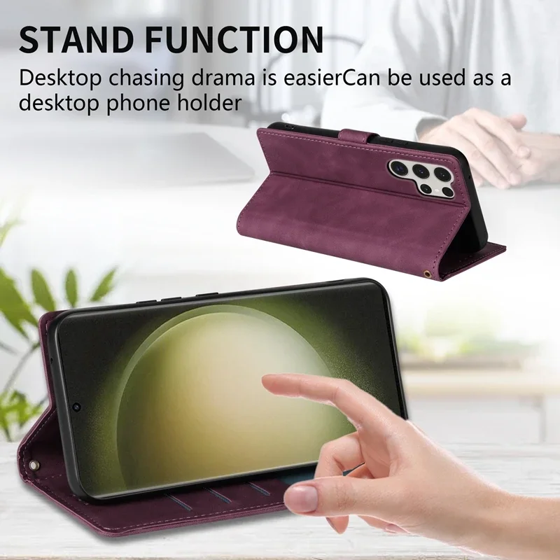 ZZXX Phone Cover Wallet Magnetic Flip Leather Cases For Samsung Galaxy A05s A13 A14 A15 A24 A32 A34 A35 A51 A52 A53 A54 A55 A71