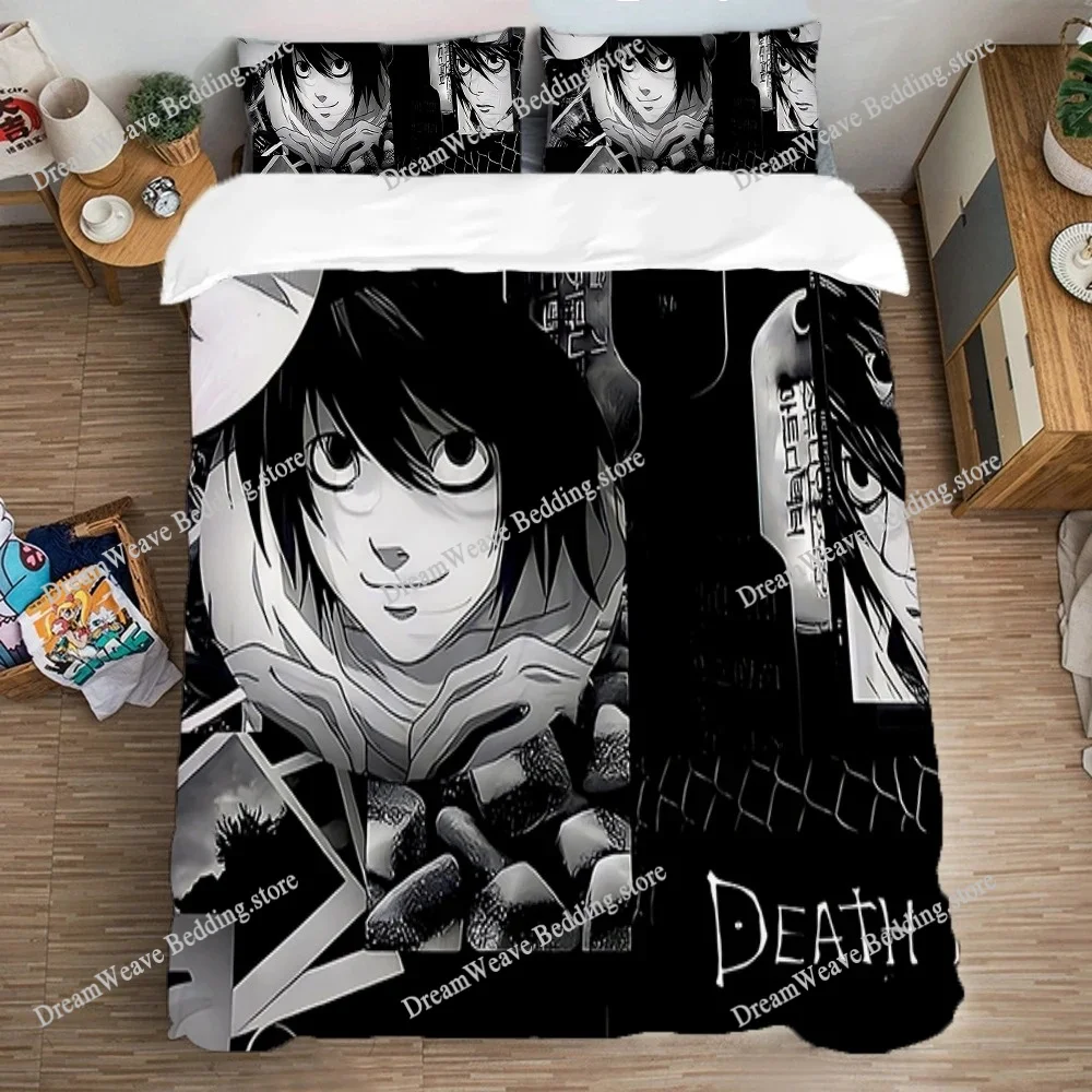 

Fashion 3D Print Anime Bed Sheet L-Lawliet Bedding Set Single Twin Full Queen King Size Bed Set Adult Kid Bedroom Duvet Cover