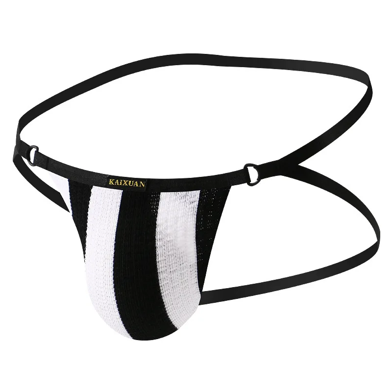 Jockstrap taille basse avec bretelles fines pour hommes, sous-vêtements genci, tongs drôles, culottes bikini pour garçons, zones me plus riches comme zones bre