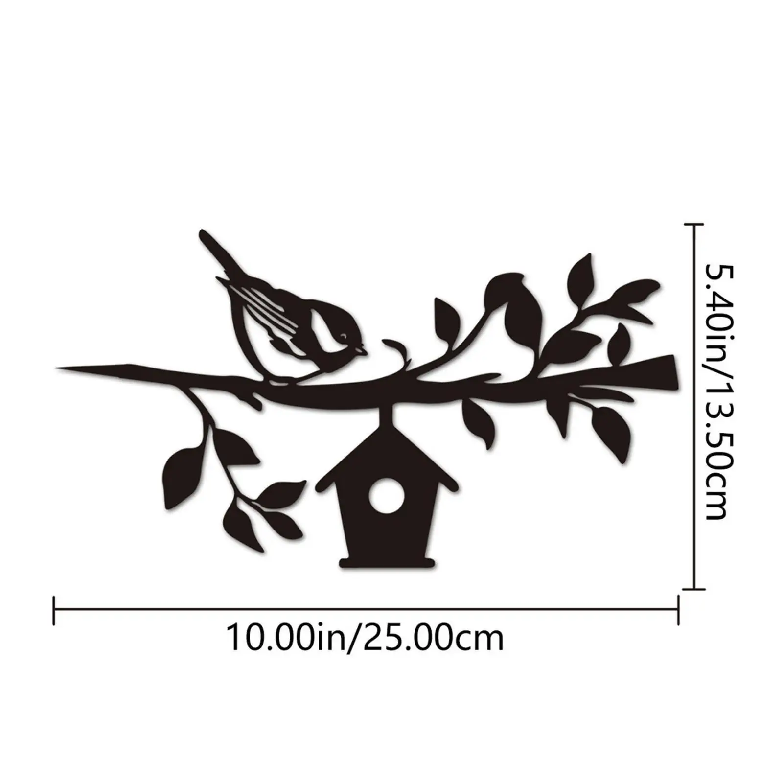 Black Silhouette Yard Art Outdoor Garden Decoration Creative 2D Decorative Cutout Wall Decor for Ranch Porches Lawn Backyard