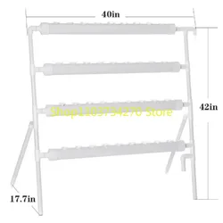 Zestaw do uprawy rur z 36 otworami NFT wewnętrzny System do sadzenia szklarni doniczka do rozsad stojak hydroponiczny