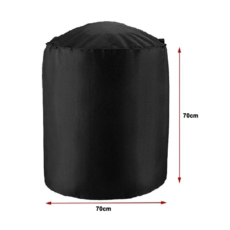 Round Waterproof Cover For Bbq Grill Garden Table Furniture Dustproof Outdoor Picnic Portable Oxford Cloth Protect Bag 70x70cm