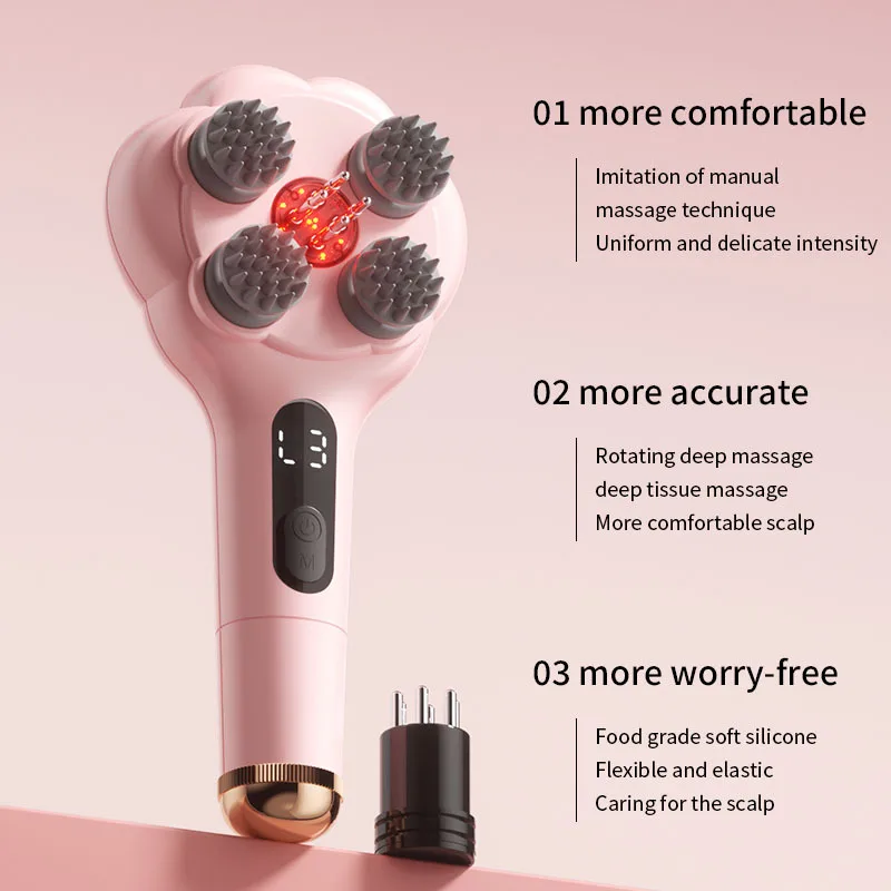 Scalp Massage Comb,Red Light Hair Generator,Healthy Hair Laser Comb,Head Application Device,Hair Growth Liquid Introduction Comb
