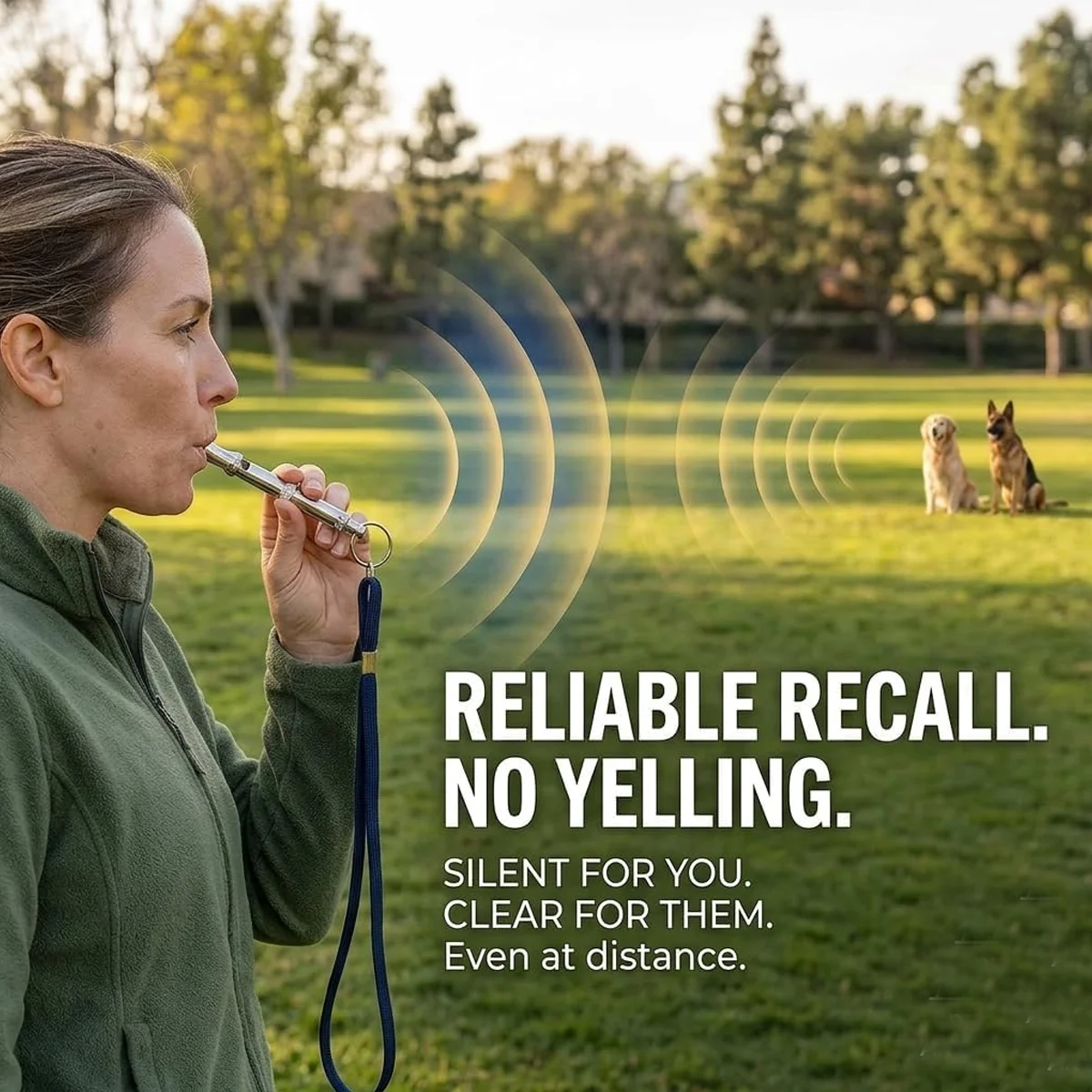 Adjustable Ultrasonic Dog Whistle Metal Recall Training Whistle With Key Ring Silent Puppy Training Tool For Behavior Correction