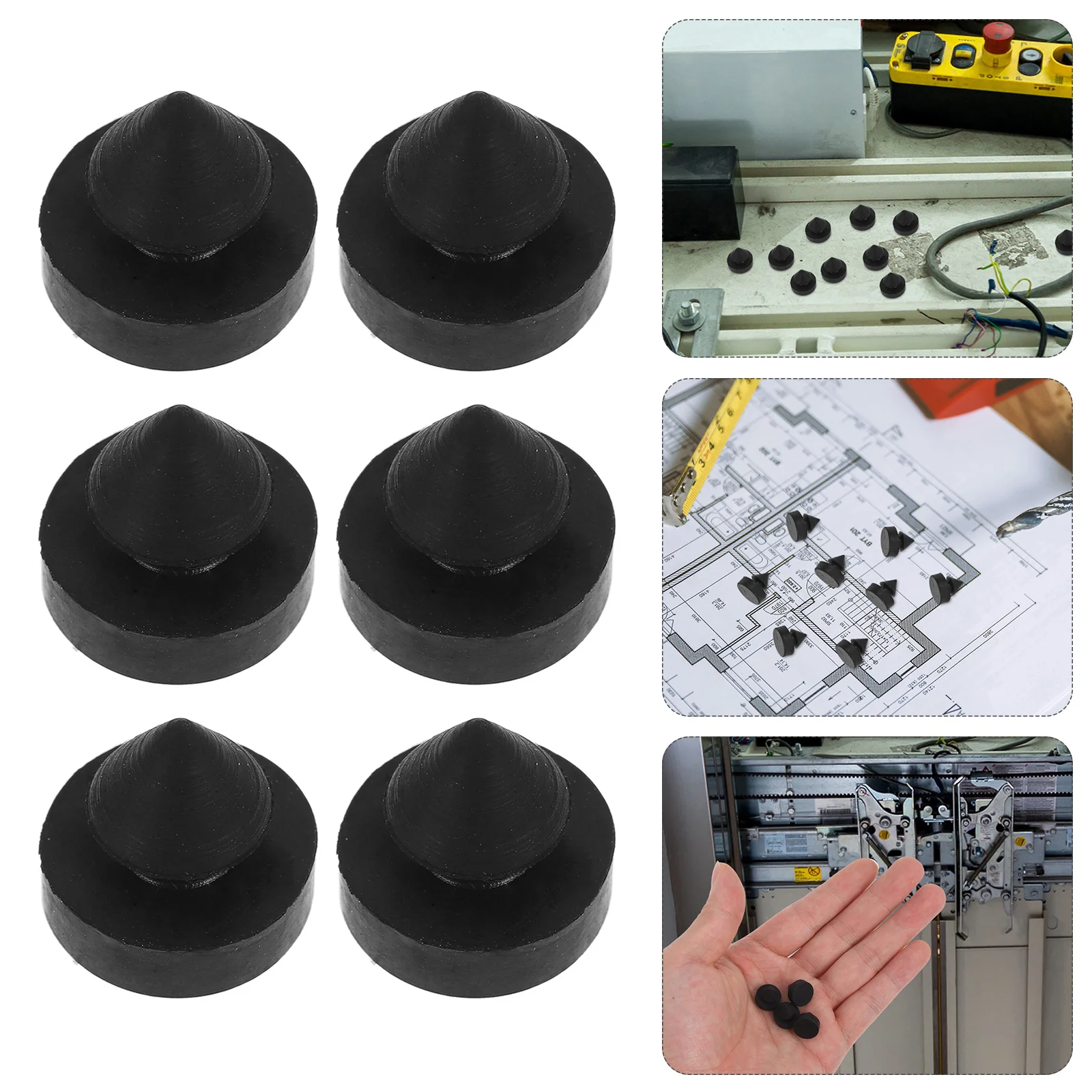 

20pcs Anti Collision Nail Rubber Bumper For Metal Frame Wall Protector Door Stopper Cabinet Furniture Buffer Hinge Door Stop