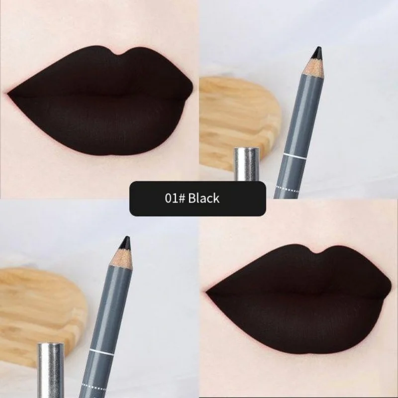 1pc matt braun Lip Liner Bleistift Lippen kontur Kontur dauerhafte wasserdichte Lippenstift pigmente feuchtigkeit spendende Lippen balsam Kosmetik