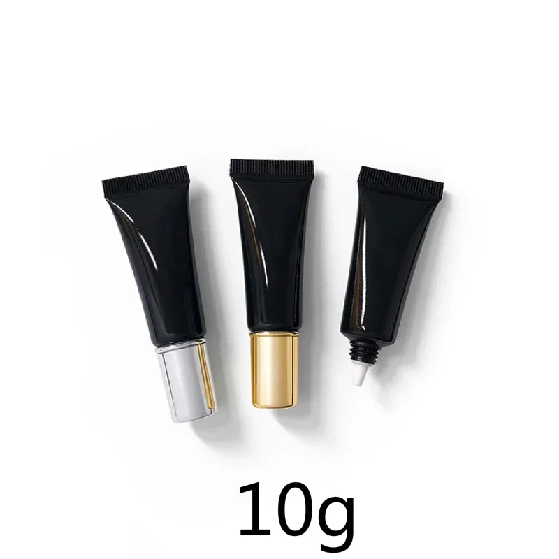 

30pcs 10g Black Empty Plastic Lipstick Cream Container 10ml Plastic Bottle Makeup Eye Cream Lotion Packaging Soft Tube Wholesale