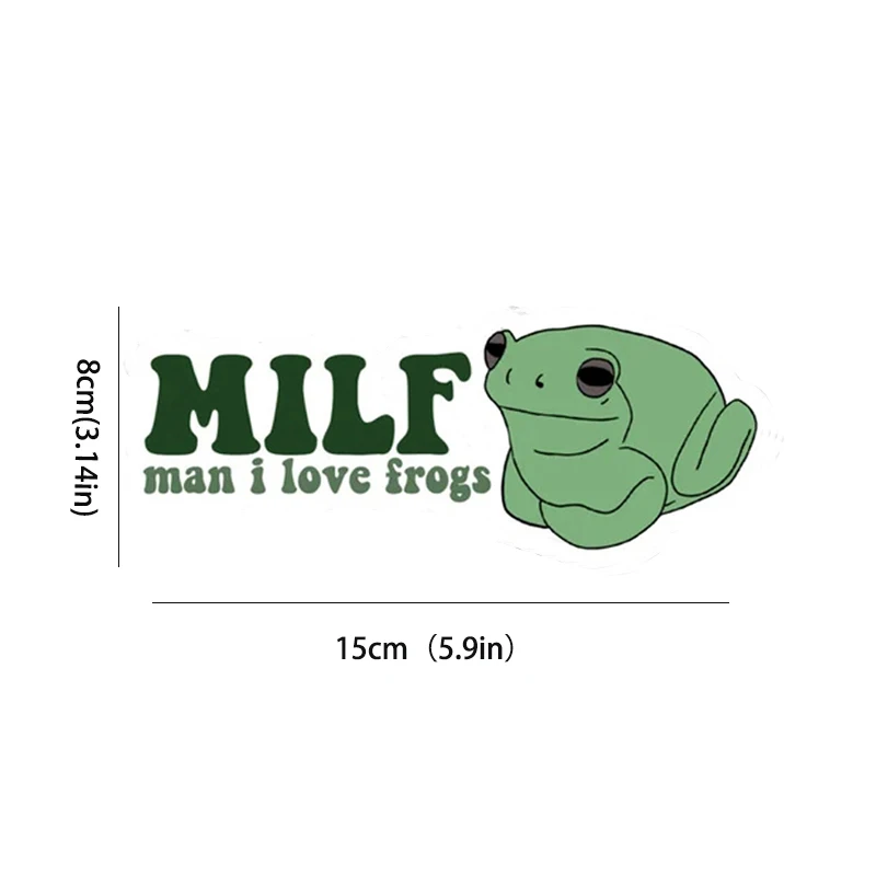 I Love Frogs Funny Car Stickers For Window Bumper Bodywork Sticker Pack Auto Parts Exterior Accessories Waterproof Vinyl Decals