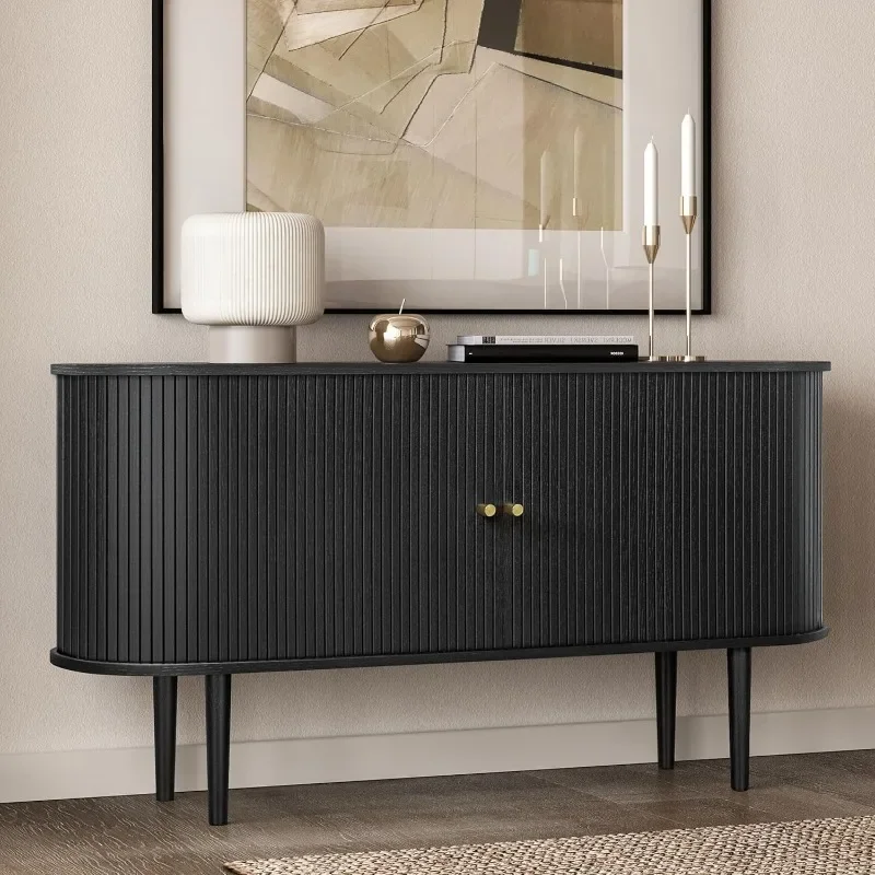 

Sideboard Storage Cabinet with Doors and Shelves -Credenza for Office, Bedroom