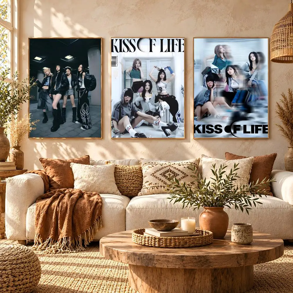 Kpop K-Kiss Of L-Life Poster HD Home Wall Stickers House hallway Living Room Bedroom Bar Office Decor Art Prints