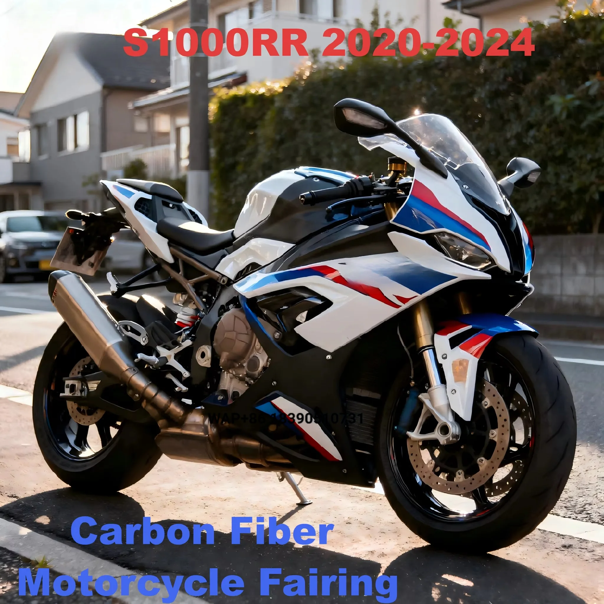 OEM 3K 100% Dry Carbon Fiber Motorcycle Fixed Wing for S1000RR 2020 2021 2022 2023 2024 Carbon Fiber Wholesale